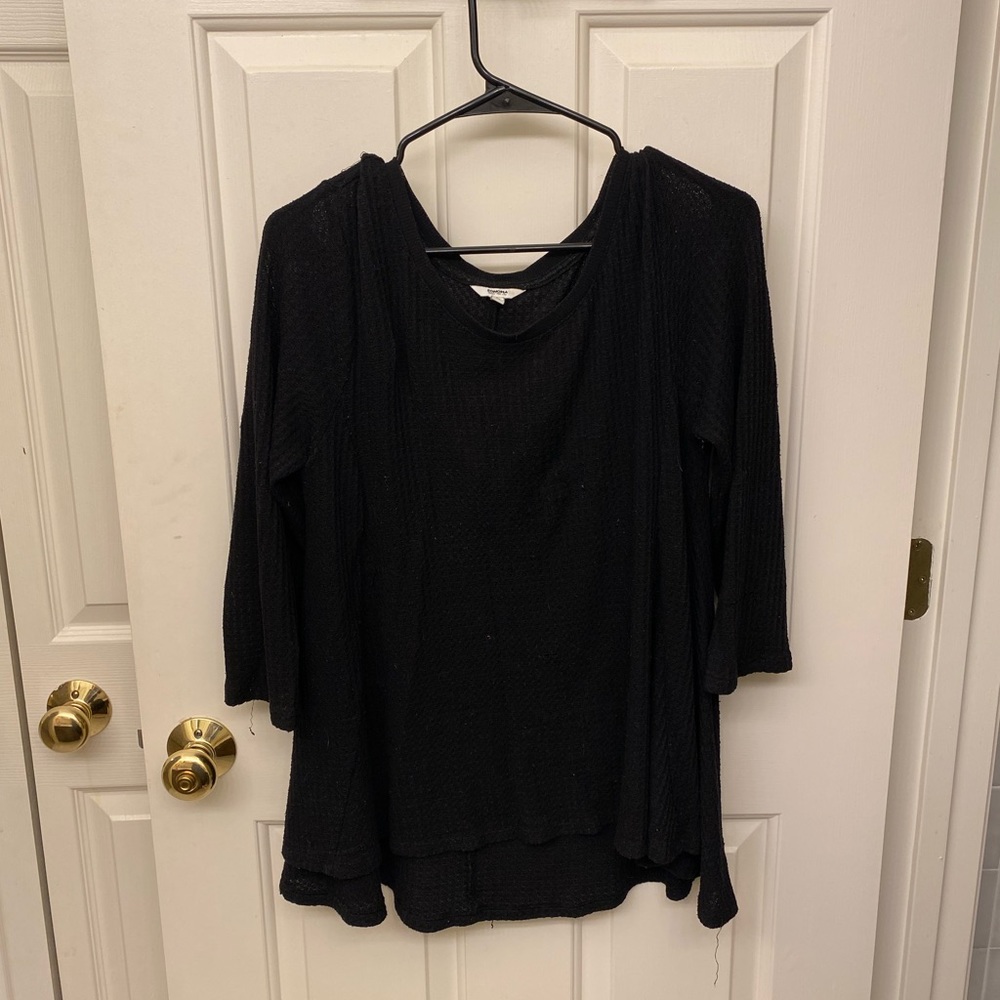 Black Knit Top